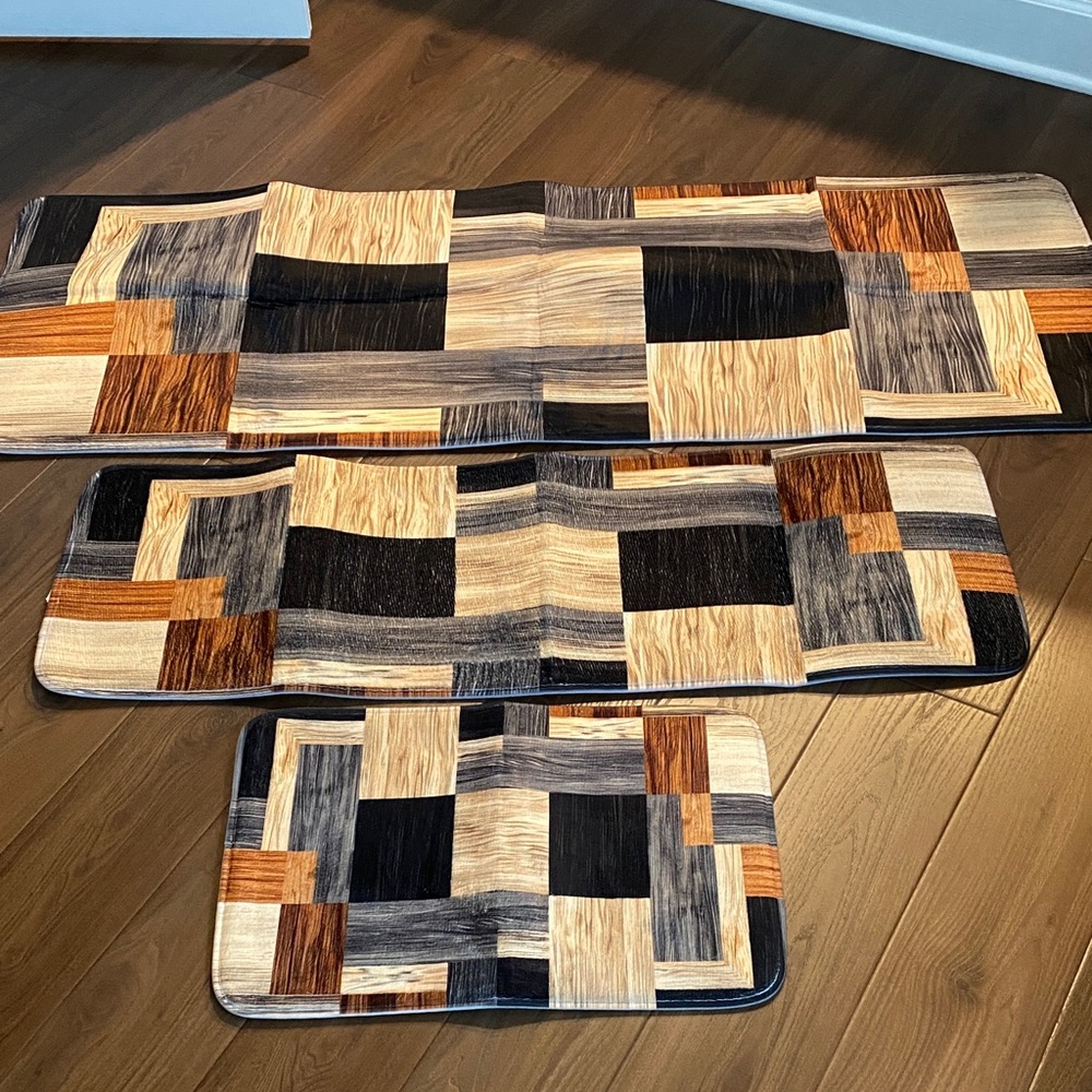 Patchwork Patterned Rug3 piece Set - Picture 1 of 6